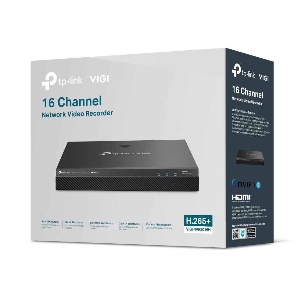 TP-Link VIGI NVR2016H 16-Channel Network Video Recorder