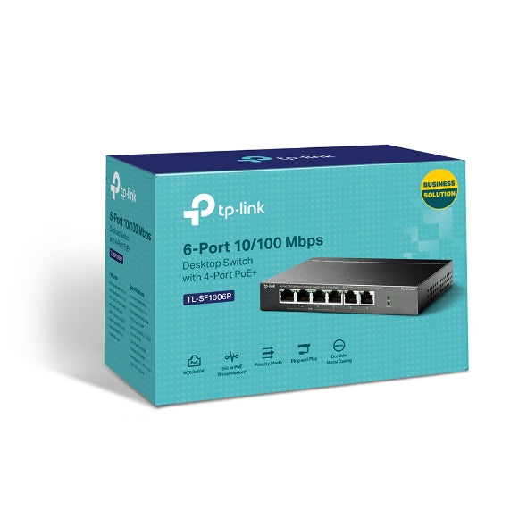 TP-Link TL-SF1006P 6-Port Desktop Switch with PoE+