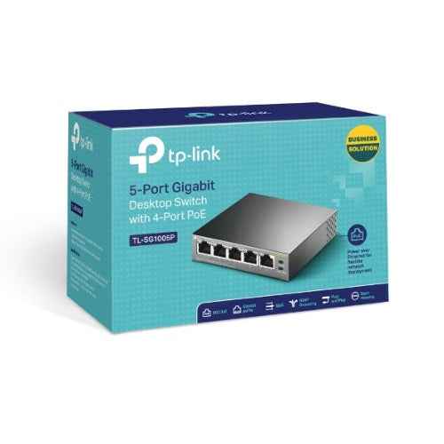 TP-Link TL-SG1005P 5-Port Gigabit Desktop Switch with PoE