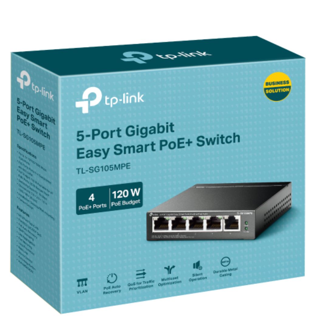 TP-Link TL-SG105MPE 5-Port Gigabit Smart Switch with PoE+
