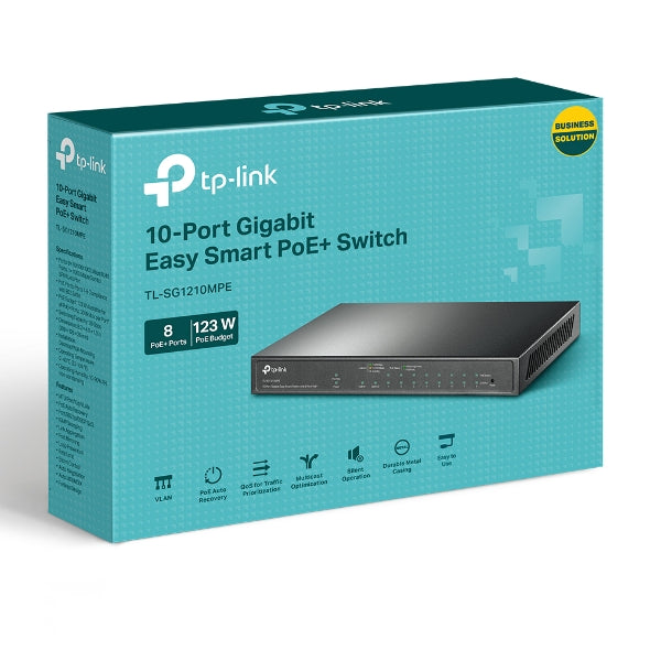 TP-Link TL-SG1210MPE 10-Port Gigabit Smart Switch with PoE+