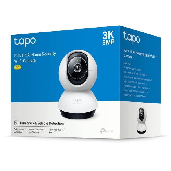 TP-Link TC74 Pan/Tilt AI Home Security Camera 5MP
