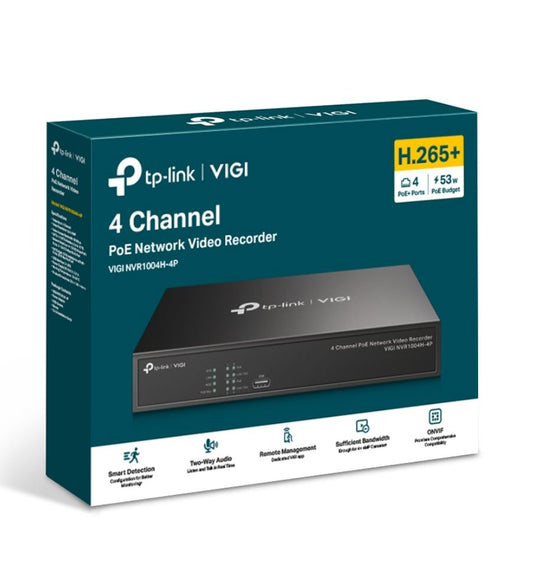 TP-Link VIGI NVR1004H-4P 4-Channel PoE+ NVR