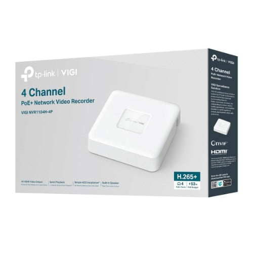 TP-Link VIGI NVR1104H-4P 4-Channel PoE+ NVR