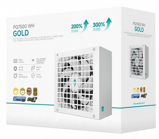 DeepCool PQ750G WH 750W 80+ Gold Fully Modular Power Supply
