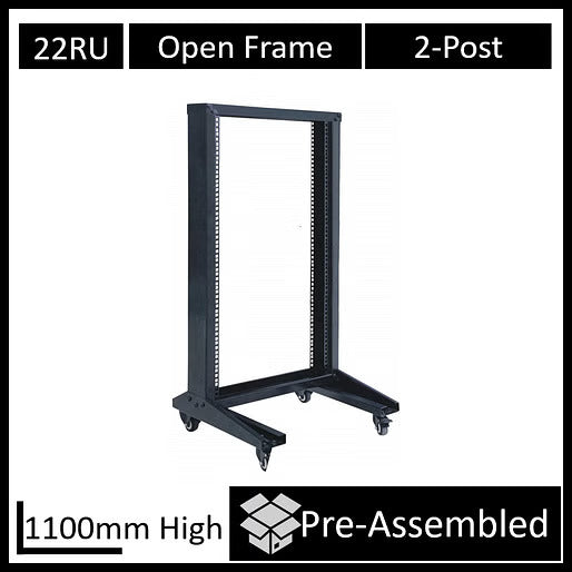 LDR 22U 2-Post Open Frame Rack