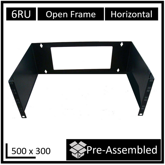 LDR 6U Open Frame Wall Mount Rack 500mm x 300mm
