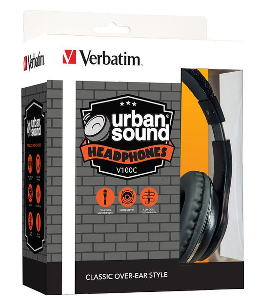 Verbatim Stereo Headphone 3.5mm Over-Ear Black