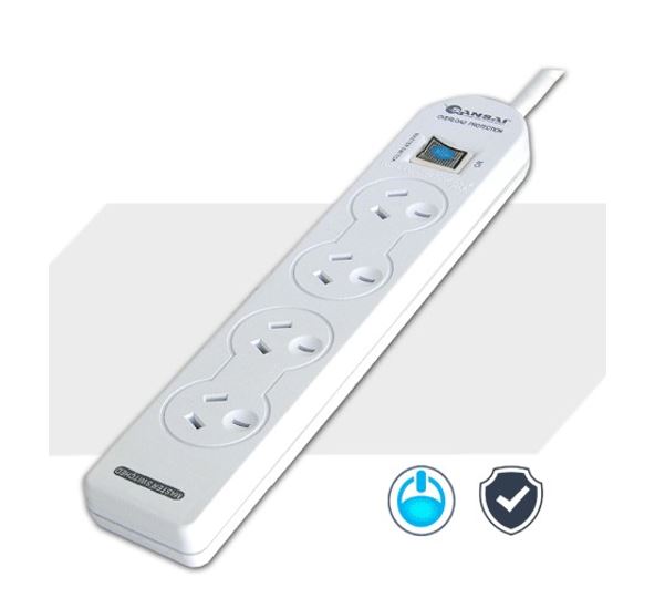 Sansai PAD-131P 4-Way Power Board with Master Switch