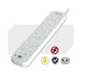 Sansai 661SW 6-Way Power Board with Surge Protection