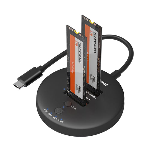mbeat H3 Dual M.2 NVMe SSD Dock with Clone Duplicator