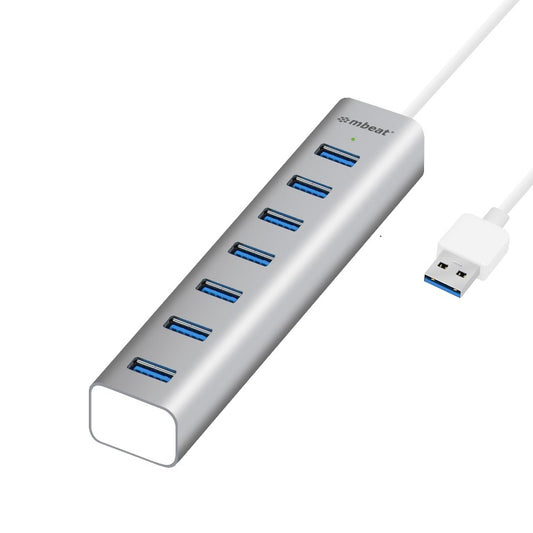 mbeat 7-Port USB 3.0 Powered Hub with Aluminium Design
