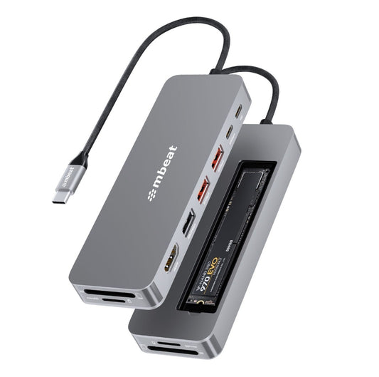 mbeat Elite 9-in-1 USB-C Multiport Hub with M.2 NVMe SSD