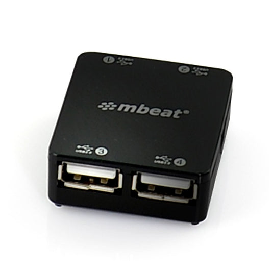 mbeat 4-Port USB 2.0 Hub with Fold-Away Cable
