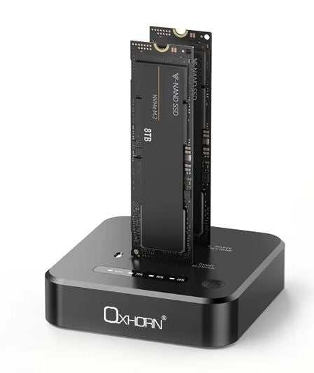 Oxhorn Dual Bay M.2 SSD Docking Station USB 3.2 Gen 2x2