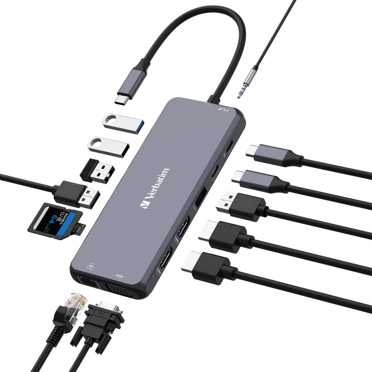 Verbatim USB-C Pro Multiport Hub 14 Ports