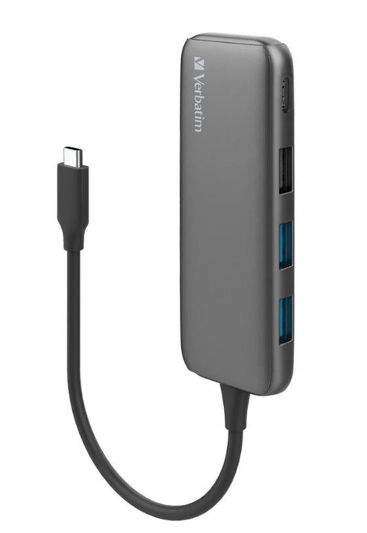 Verbatim USB-C Hub with 4 Ports - Space Grey