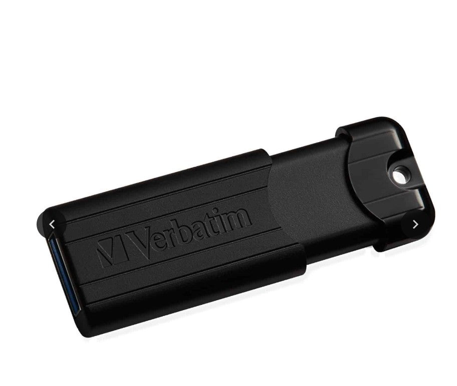 Verbatim Pinstripe 256GB USB 3.2 Gen 1 Flash Drive Black
