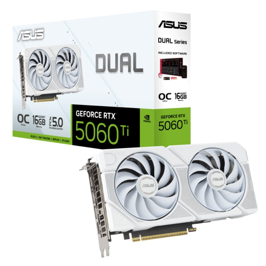 ASUS Dual GeForce RTX 5060 Ti 16GB White OC
