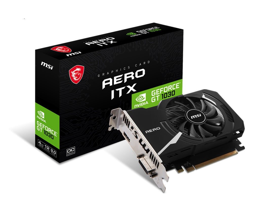 MSI GeForce GT 1030 AERO ITX 4GD4 OC Graphics Card